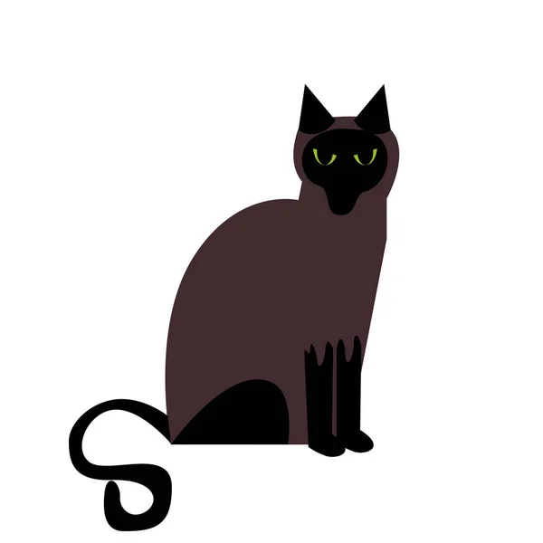 Esta Uma Ilustração Gatinho Preto —  Vetores de Stock