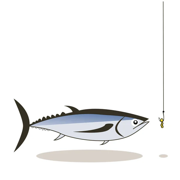 Esta Uma Ilustração Atum Pesca — Vetor de Stock