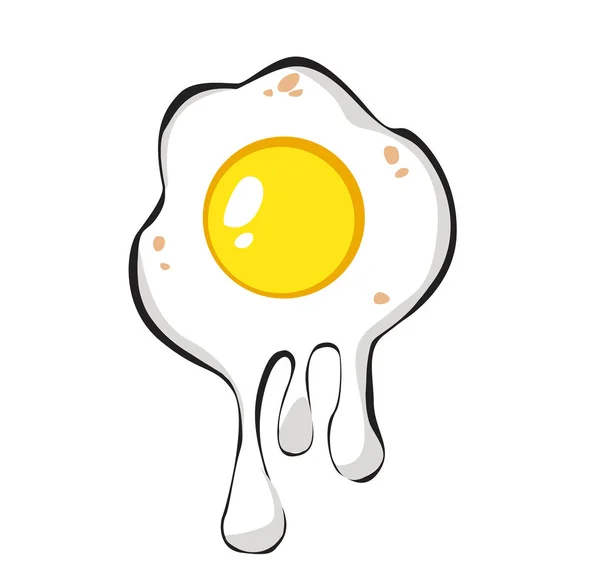 Ilustracja Smażonego Jajka — Wektor stockowy