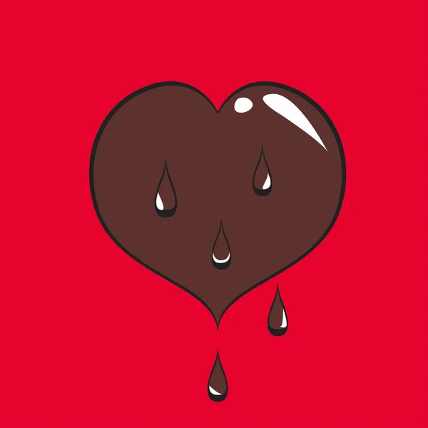 Ceci Est Une Illustration Cœur Chocolat — Image vectorielle