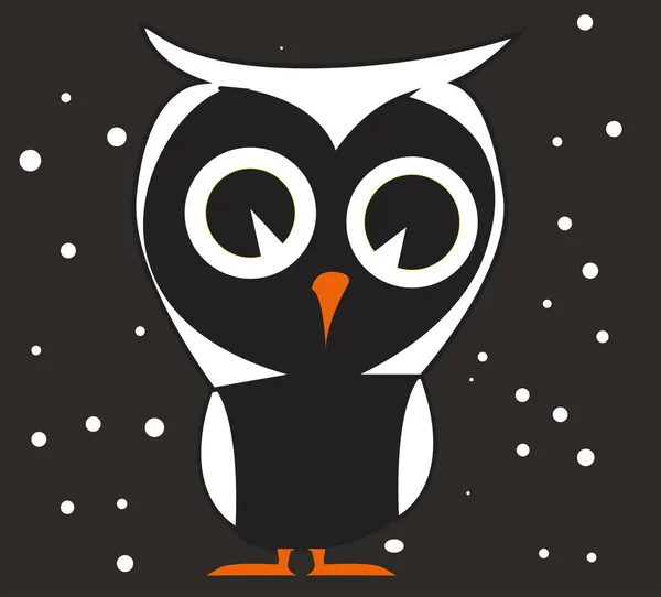 Illustation Owl Niht — Stock Vector