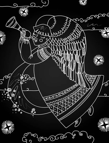 Bir Noel meleği tarzı ile resmi yazı tahtası.