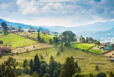 dağ manzarası güneşli bir günde yaz.