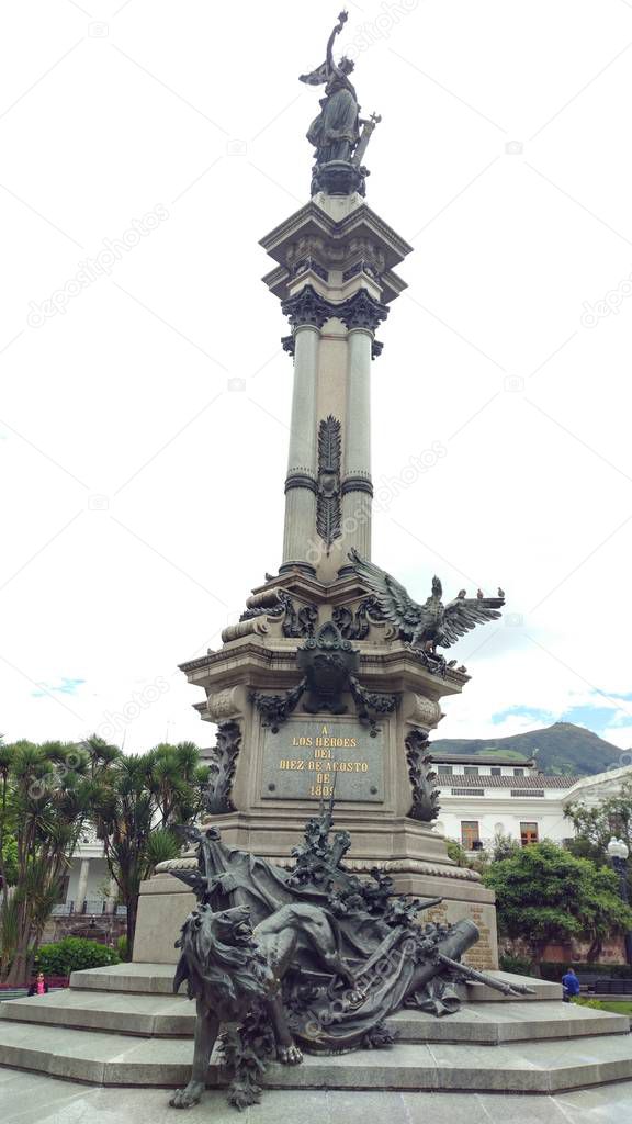 Monument to Independence in Quito, Ecuador