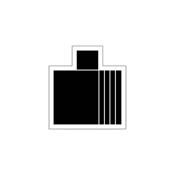 Αρωματοποιία, σωλήνας - σιλουέτα. μαύρη επίπεδη απεικόνιση που απομονώνεται σε λευκό φόντο — Διανυσματικό Αρχείο