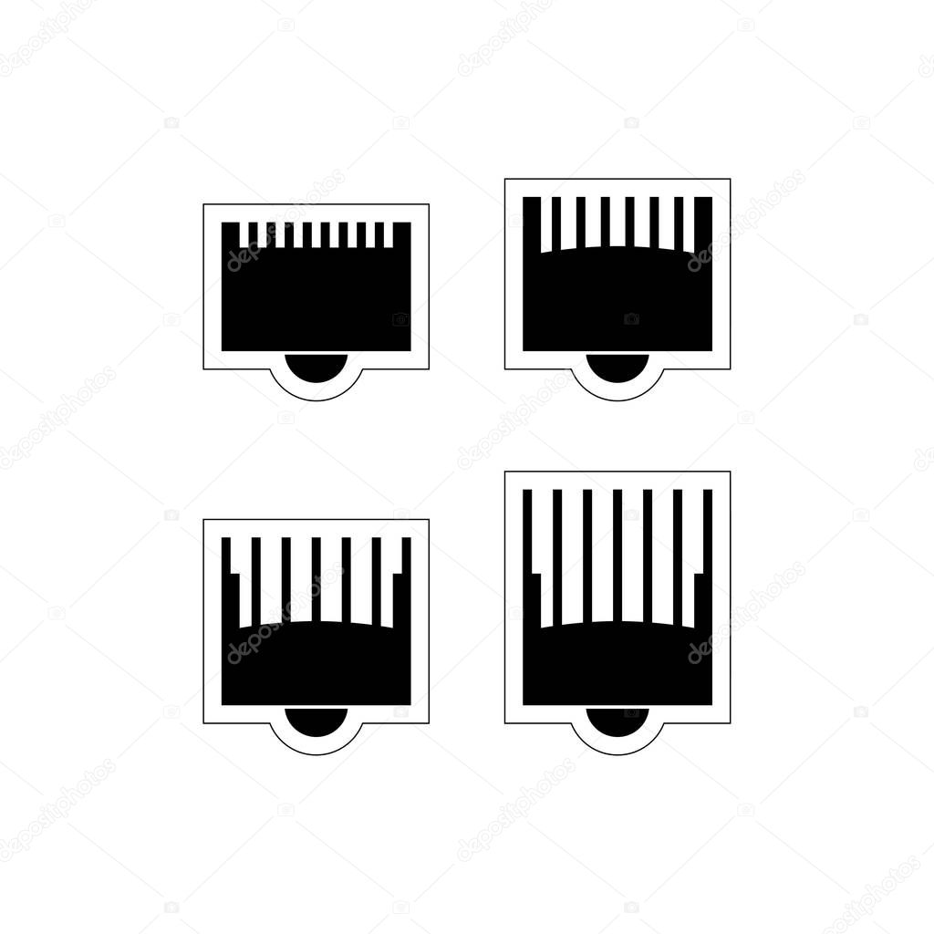 nozzles for clippers. barber shop icon. black flat illustration for barber, isolated white background