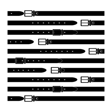 Kemer - düz çizim. Deri ürün düğmeli ve bağlı değil. tasarım için kıyafet ögesi