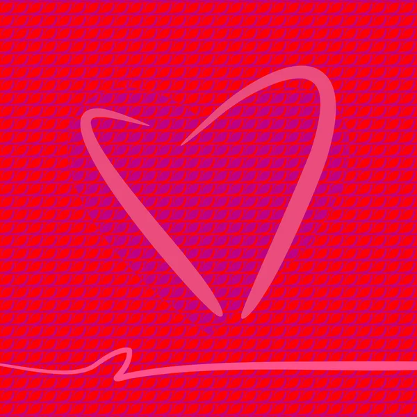 Valentines Day - square background with heart for design or web — стоковий вектор