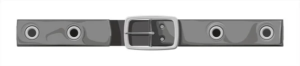 kemer takılı - beyaz bir arka planda illüstrasyon. Pantolon ya da etek için kıyafet. Deri ürün ve metal bağlayıcı. Moda ve Tarz. giysi tasarımı