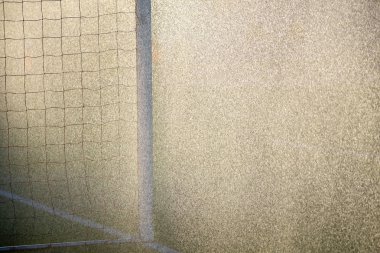 Yağmurlu sahada futbol Futbol Spor kapılar.