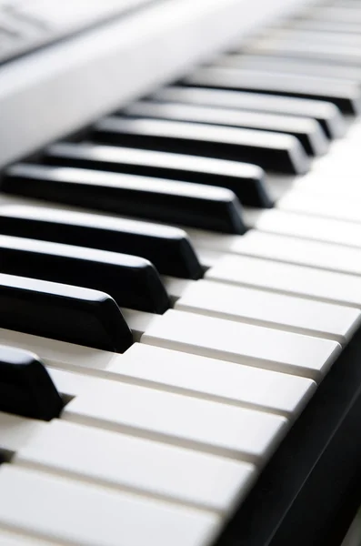 Tasti per pianoforte di tastiera elettronica strumento musicale — Foto Stock