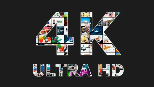 TV ultra HD. 4K television resolution technology — Stock Photo, Image