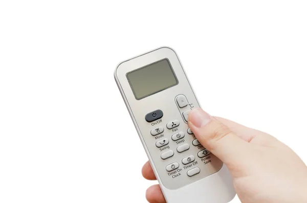 Télécommande à main isolée sur blanc — Photo