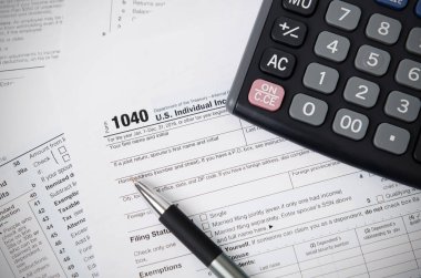 bize kalem ve hesap makinesi ile form 1040 vergi