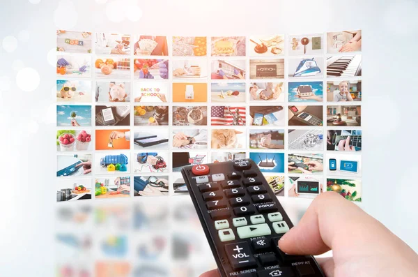 Multimedia videomuur televisie-uitzending — Stockfoto