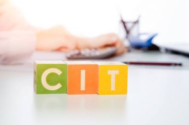 CIT kelime ile renkli blok