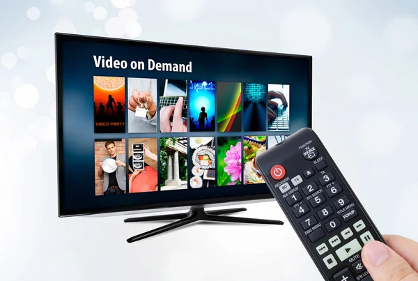 Video-on-demand Vod-service op slimme Tv — Stockfoto