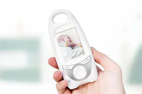 Video baby monitor for security of the baby — Stock Photo, Image