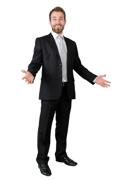 Full length portrait of a business with arms opened — Stock Photo, Image