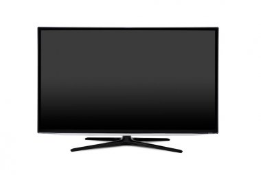 Televizyon, tv ekran mockup ön izole görünümü