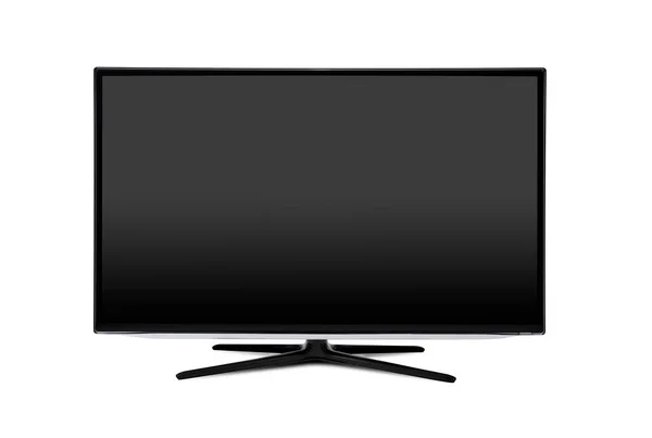 Fernseher, TV-Bildschirm-Attrappe Frontansicht isoliert — Stockfoto