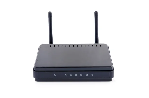 Wireless Wi-Fi router isolated on white — Stock Photo, Image