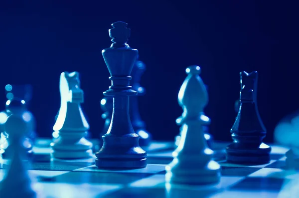 Chess strategin för finansiell, ledare i företag — Stockfoto