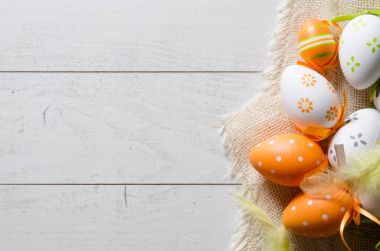 Paskalya yumurta dekorasyon arka plan