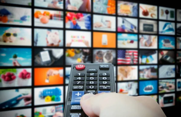 Trasmissione televisiva multimediale video wall — Foto Stock