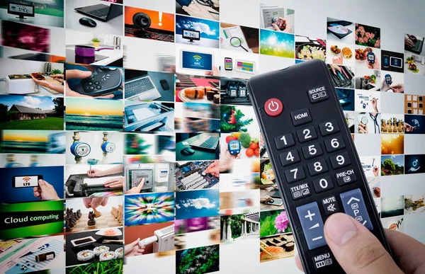 Multimedia videomuur televisie-uitzending — Stockfoto