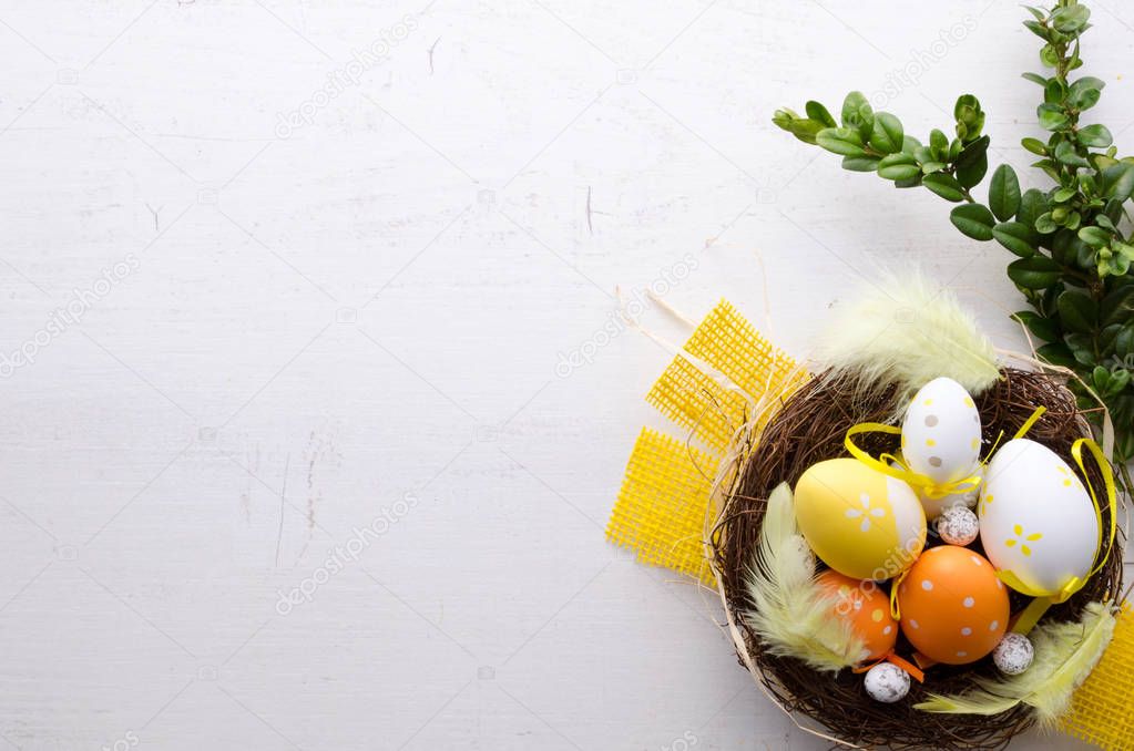 Happy easter decoration background