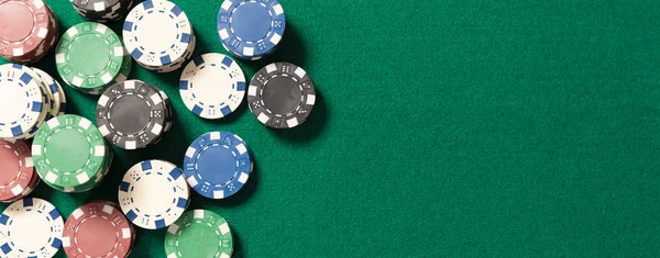 Poker table in casino top view — Stock Photo, Image