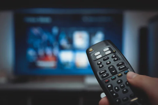 Vod service op televisie. Tv streaming concept — Stockfoto