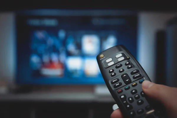 Servicio de VOD en la televisión. Concepto de transmisión de TV — Foto de Stock