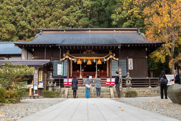 Yamadera, prefectura de Yamagata Japón, 7 de noviembre de 2015; Yamadera es un templo escénico ubicado en la montaña cerca de la ciudad de Yamagata. — Foto de Stock