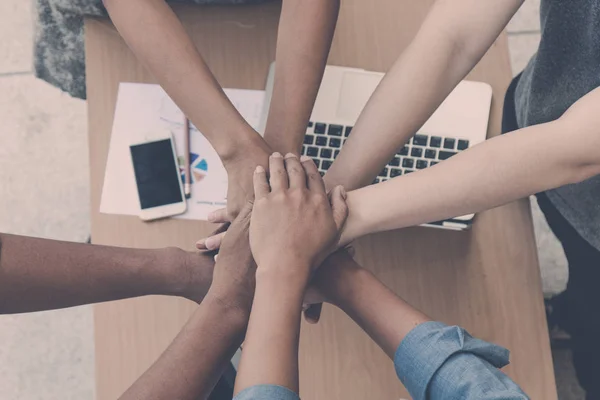 Business Working Team Put Hand Together Fighting Working Team Building — Stock Photo, Image