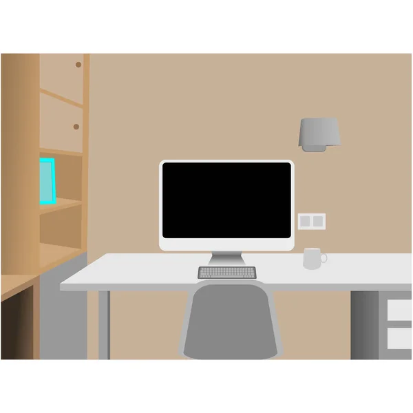 Gestaltung Moderner Büro Designer Arbeitsplätze Haus Work Home Konzept — Stockfoto