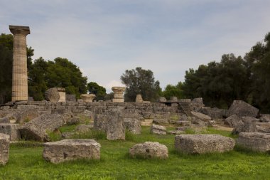 Olympia, Peloponnese, Yunanistan kalıntıları