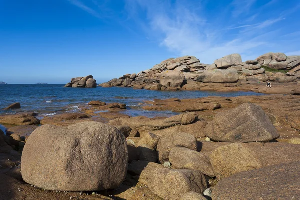 Cote de Granit Rose, Ploumanach, Bretaña, Francia — Foto de Stock