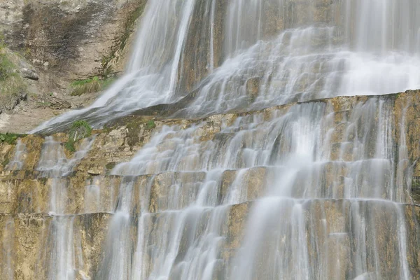 Eventail Waterfall, Herisson Waterfalls, Cascades du Herisson, — Stockfoto