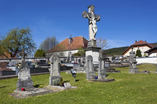 Cemetery of Evillers, Jura, Franche Comte, France — Stock Photo, Image