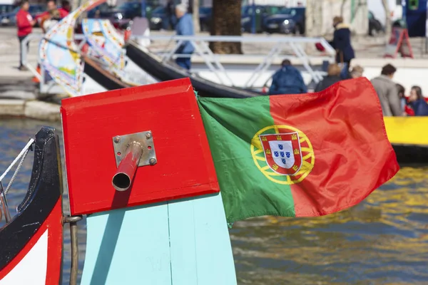Σημαία της Πορτογαλίας σε Αβέιρο, Πορτογαλία — Φωτογραφία Αρχείου