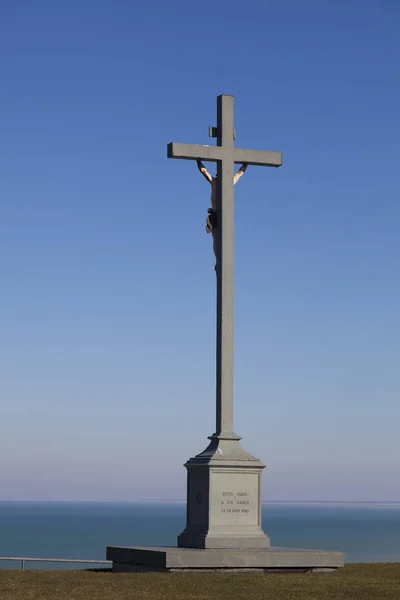 Cross in Le Treport, Seine-Maritime, Normandy, France — Stock Photo, Image