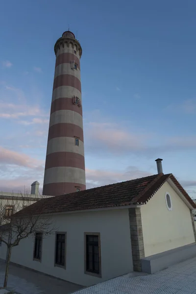 Leuchtturm in aveiro, portugal — Stockfoto