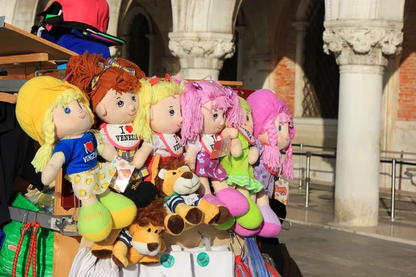 Souvenir doll with inscription I love Venice — Stock Photo, Image