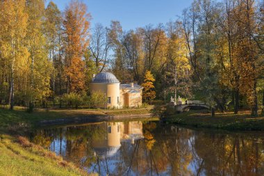 sonbahar manzara Pavlovsk Park, Saint Petersburg, Rusya Federasyonu