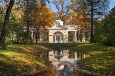 sonbahar manzara Pavlovsk Park, Saint Petersburg, Rusya Federasyonu