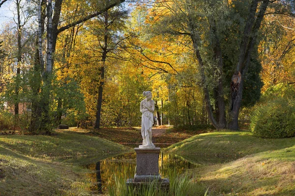 Höstlandskap i Pavlovsk park, Sankt Petersburg, Ryssland — Stockfoto