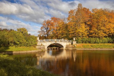 Pavlovsk Park, Saint Petersburg sonbahar manzara
