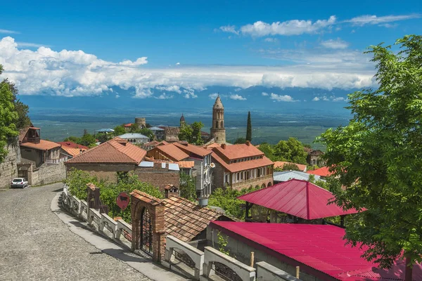 Liten stad Signagi, Kakheti regionen, Georgien — Stockfoto